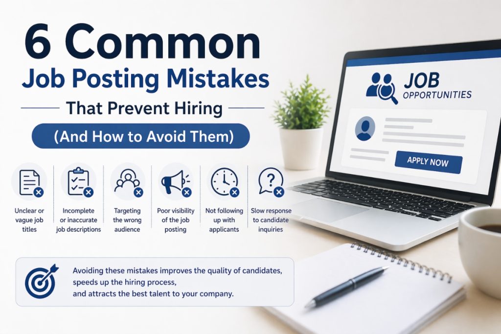Job Posting Mistakes that reduce candidate applications and hiring success